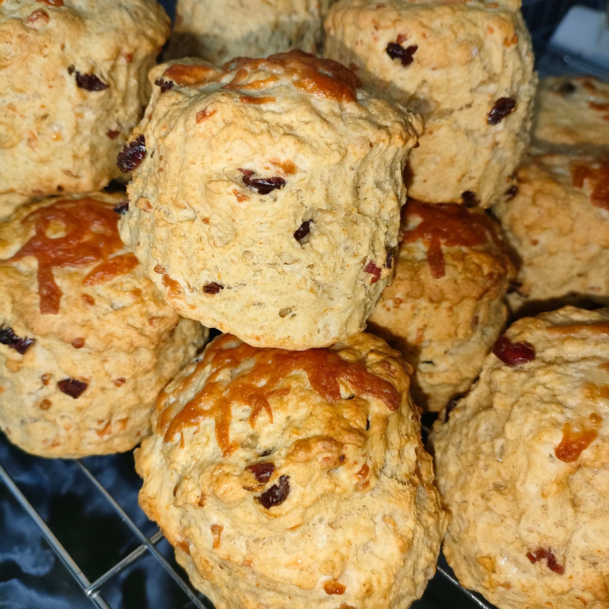 Cheese and cranberry scones