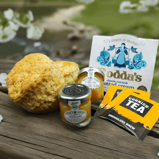 Lemon and Poppy Seed Cream Tea for one - The Cornish Scone Company