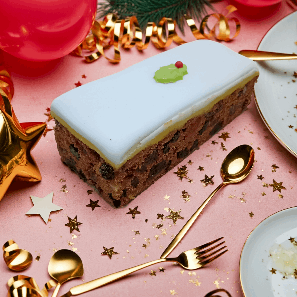 Christmas cake slices