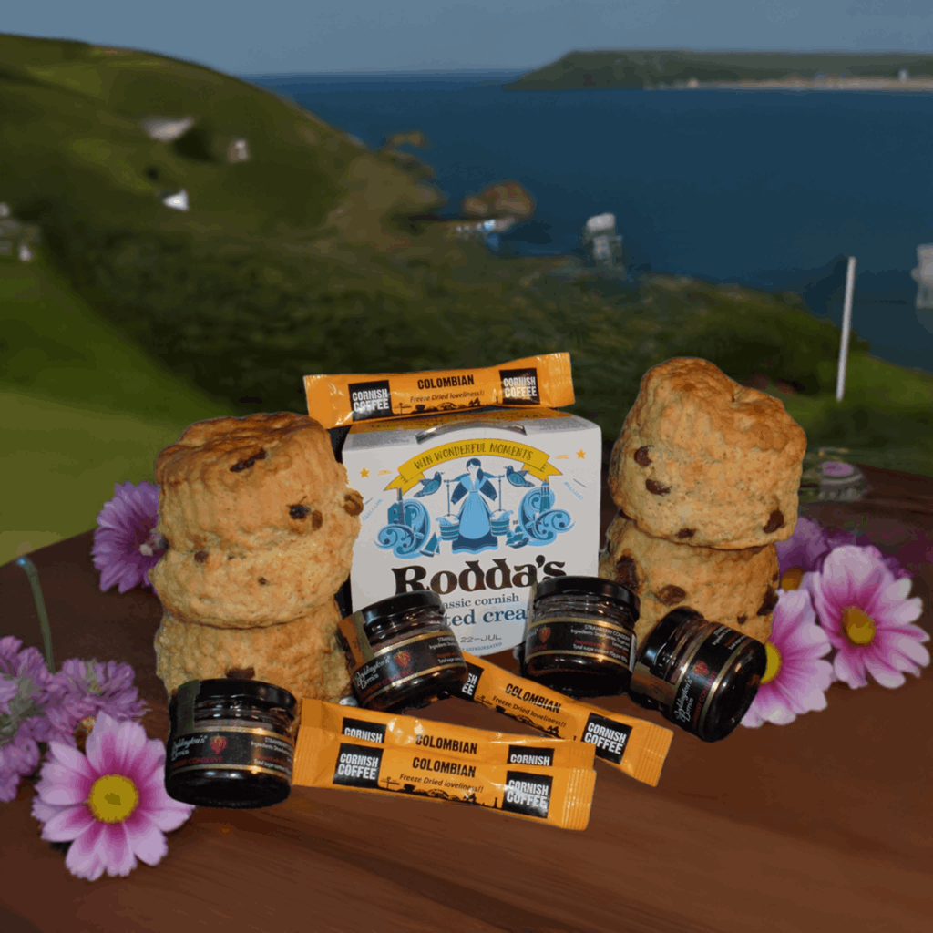 Cream tea for two with fruit scones