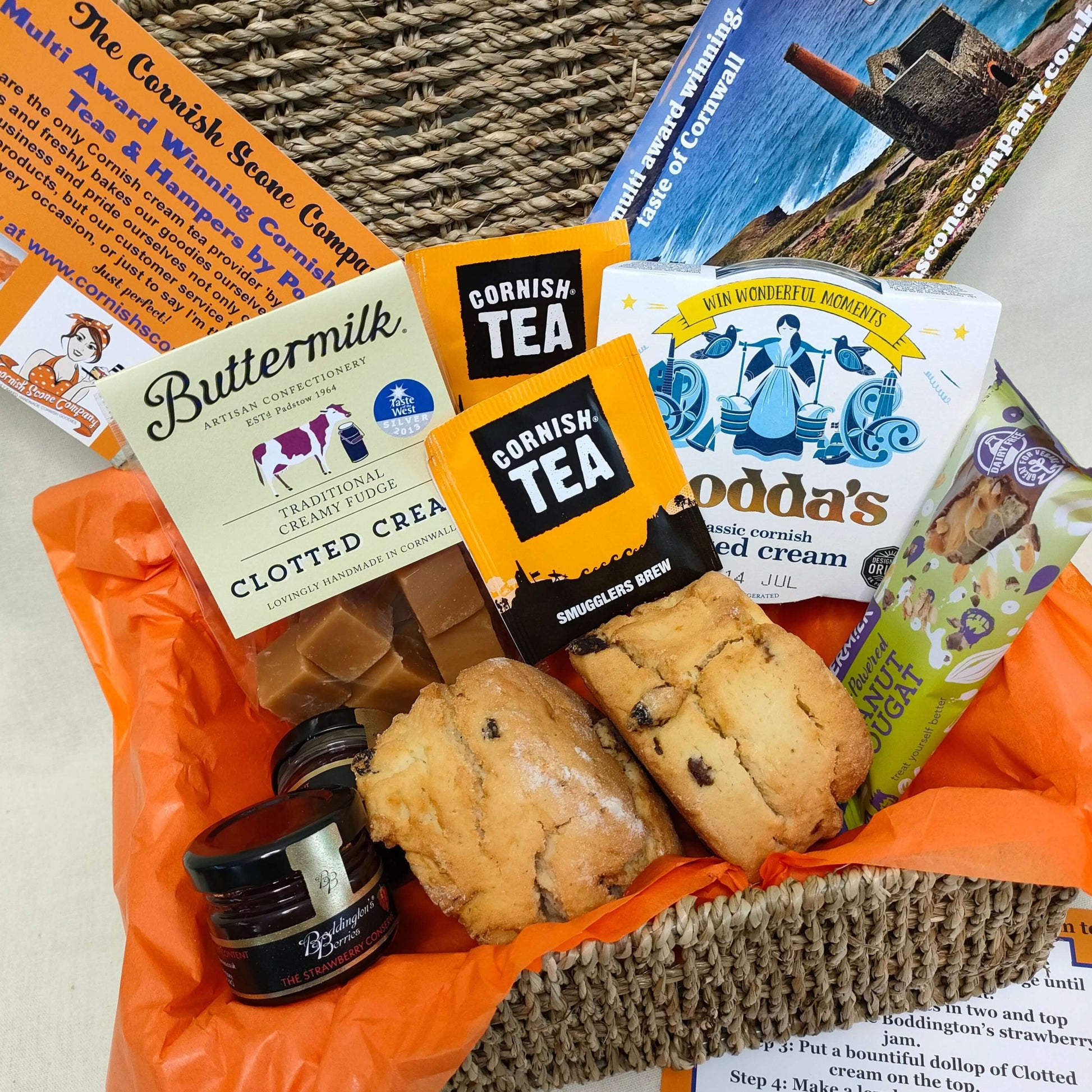 Gluten free mixed hamper fruit scones with tea