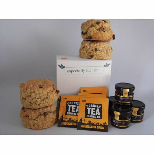 Christmas Cornish cream tea for Two with our Christmas spiced, freshly baked, scones