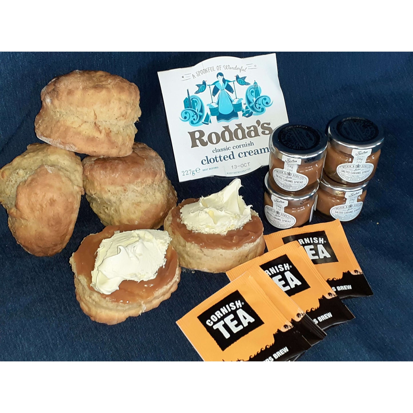 Banoffee Cornish cream tea - for 2 with freshly baked banana scones- The Cornish Scone Company