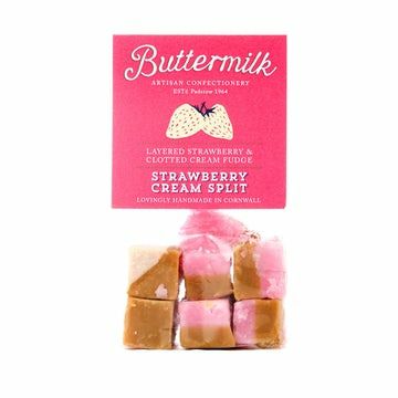 Buttermilk Strawberry & Cream Fudge - The Cornish Scone Company