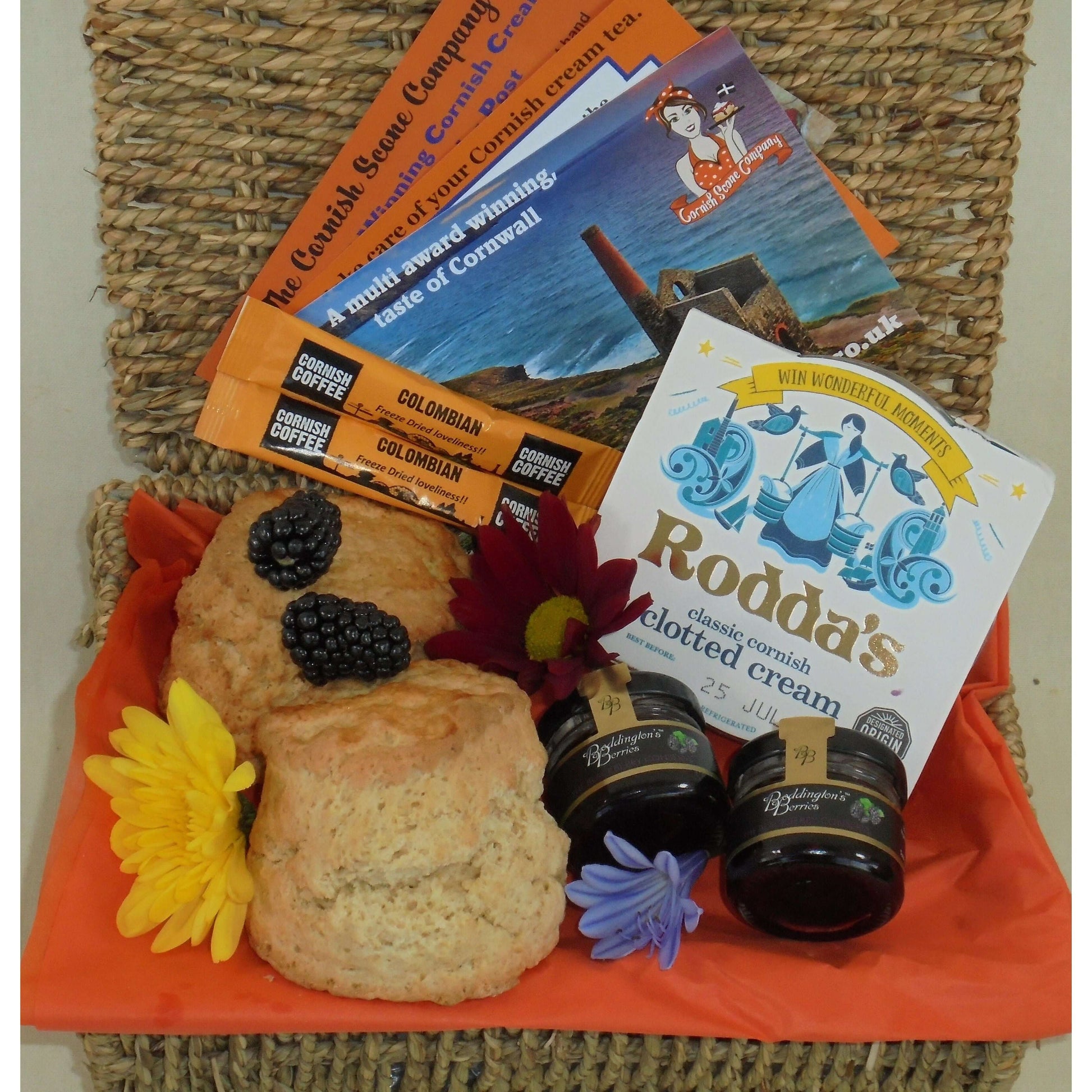 Cornish Cream Tea Hamper for One - The Cornish Scone Company
