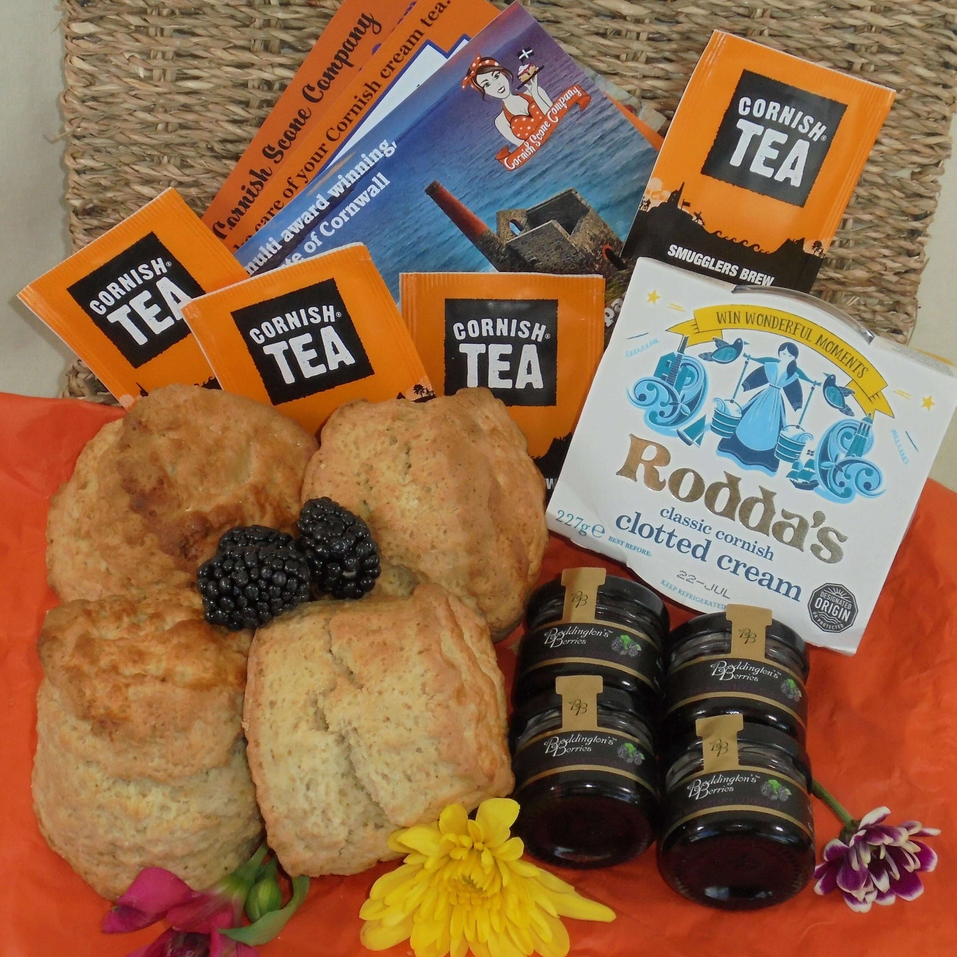 Cornish Cream Tea Hamper for Two - The Cornish Scone Company