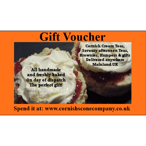 Gift card / Voucher - from £15 - sent immediately by email - The Cornish Scone Company