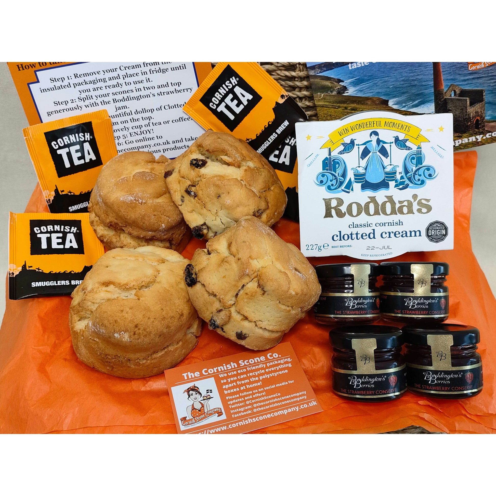Gluten Free Cornish Cream Tea Hamper for Two - The Cornish Scone Company